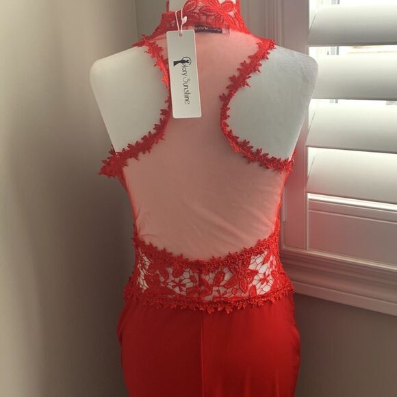 NWT GlorySunshine Sheath Sexy Lace Backless Mermaid Flare Dress - Picture 13 of 14